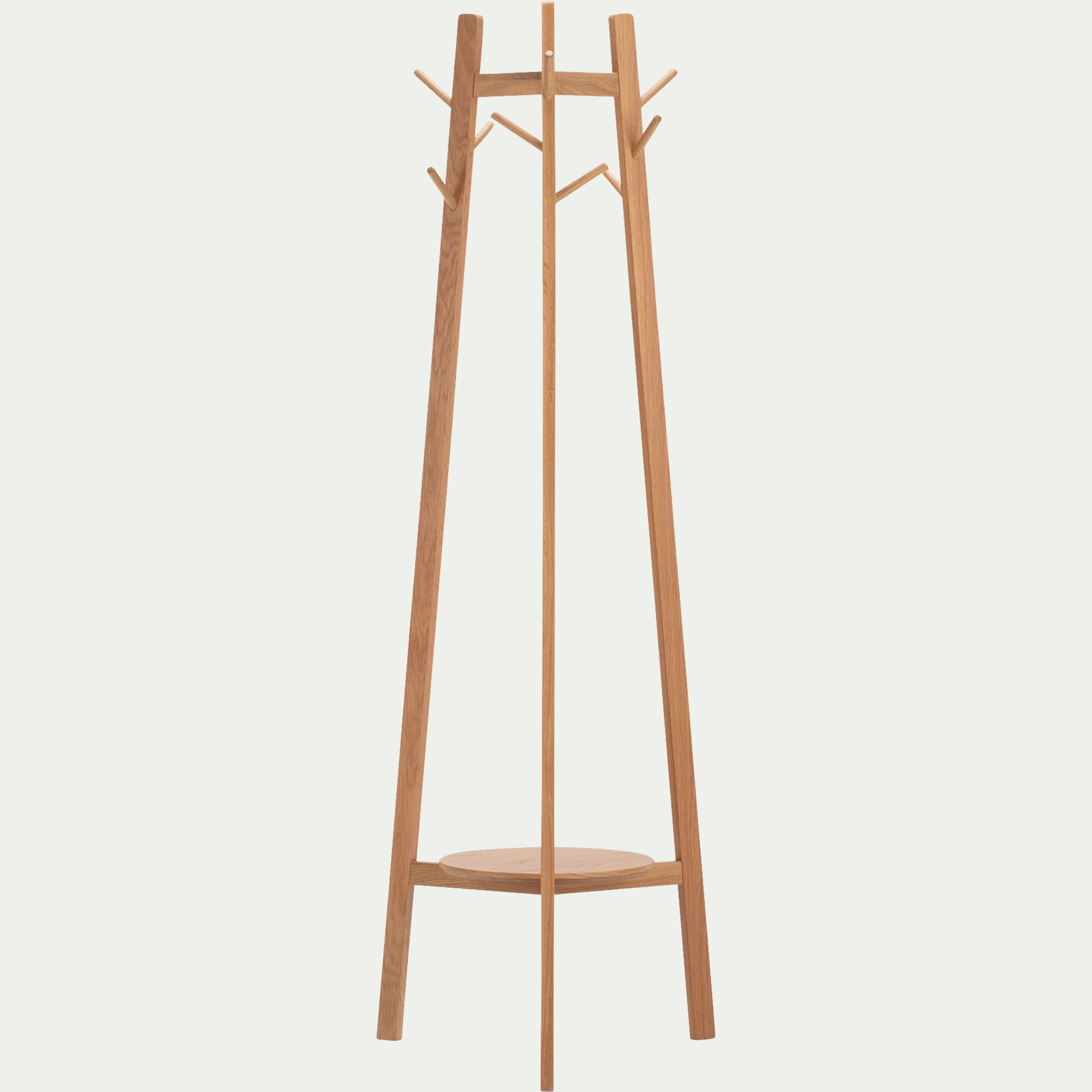 ALOIS - Porte-manteau sur pieds en bois H170cm - bois clair