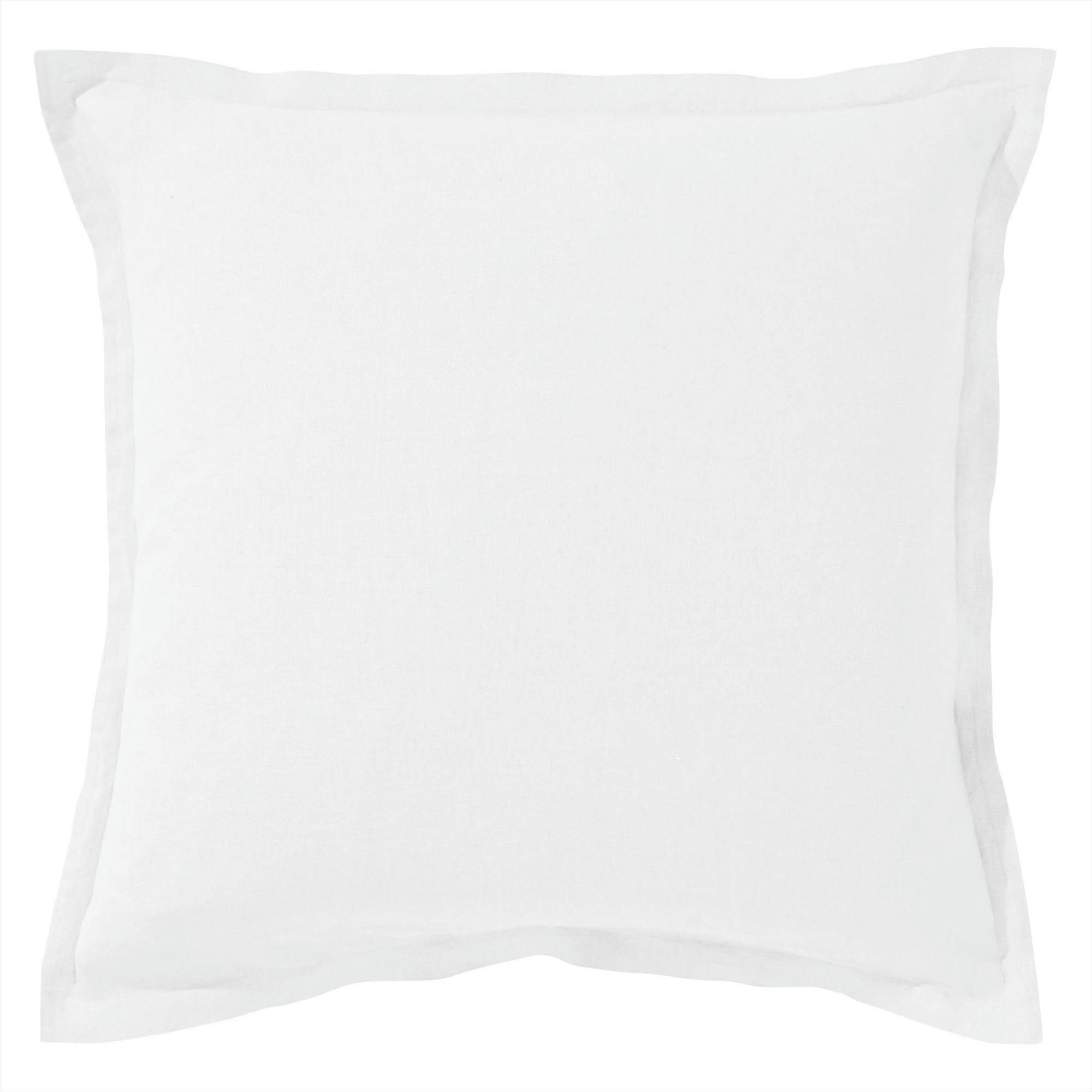 GAMME UNIE LIN PRÉLAVÉ - Taie volant 50x70 blanc en lin