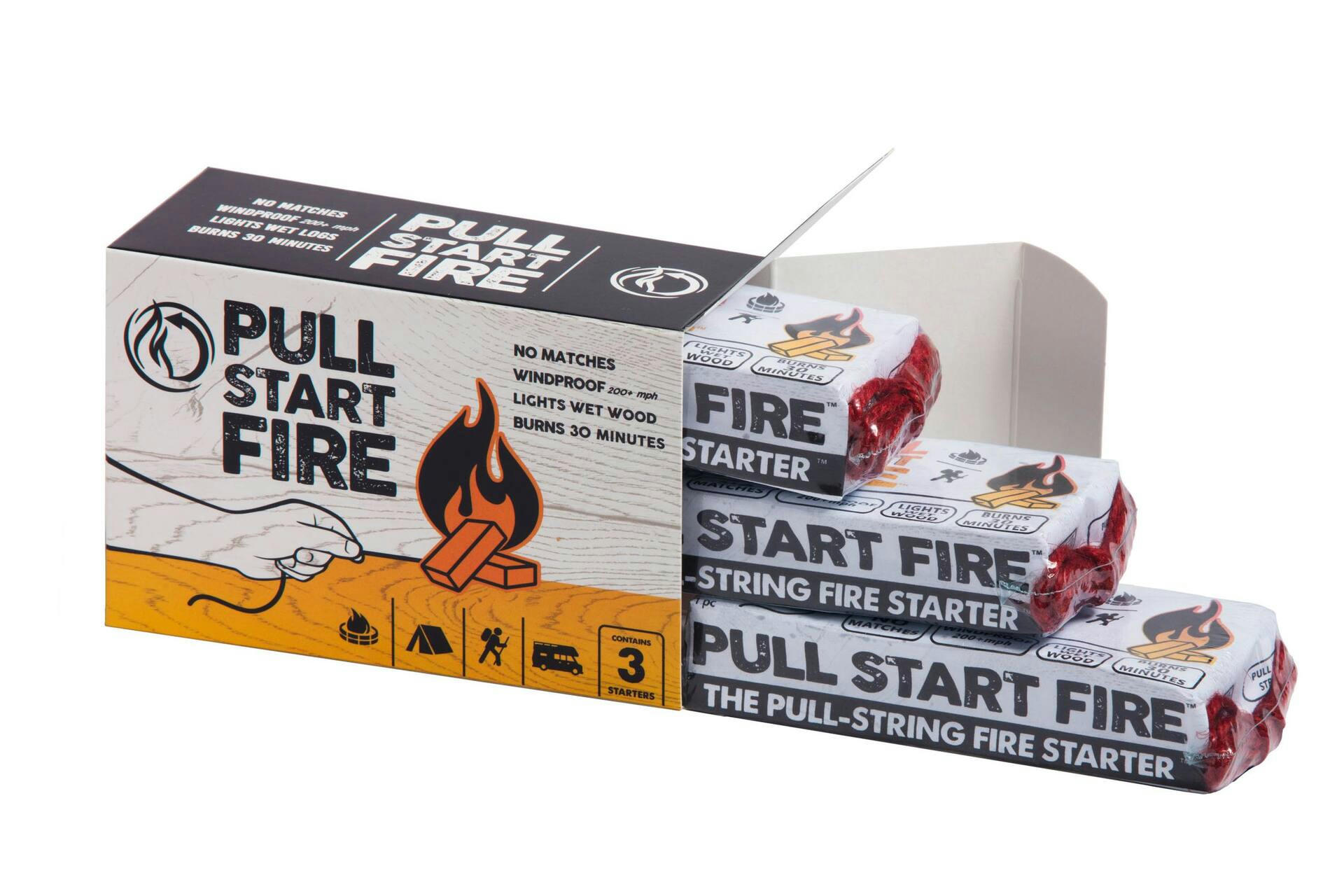 Pull Start Fire Pull String Multi-purpose Firestarter, 3-pk