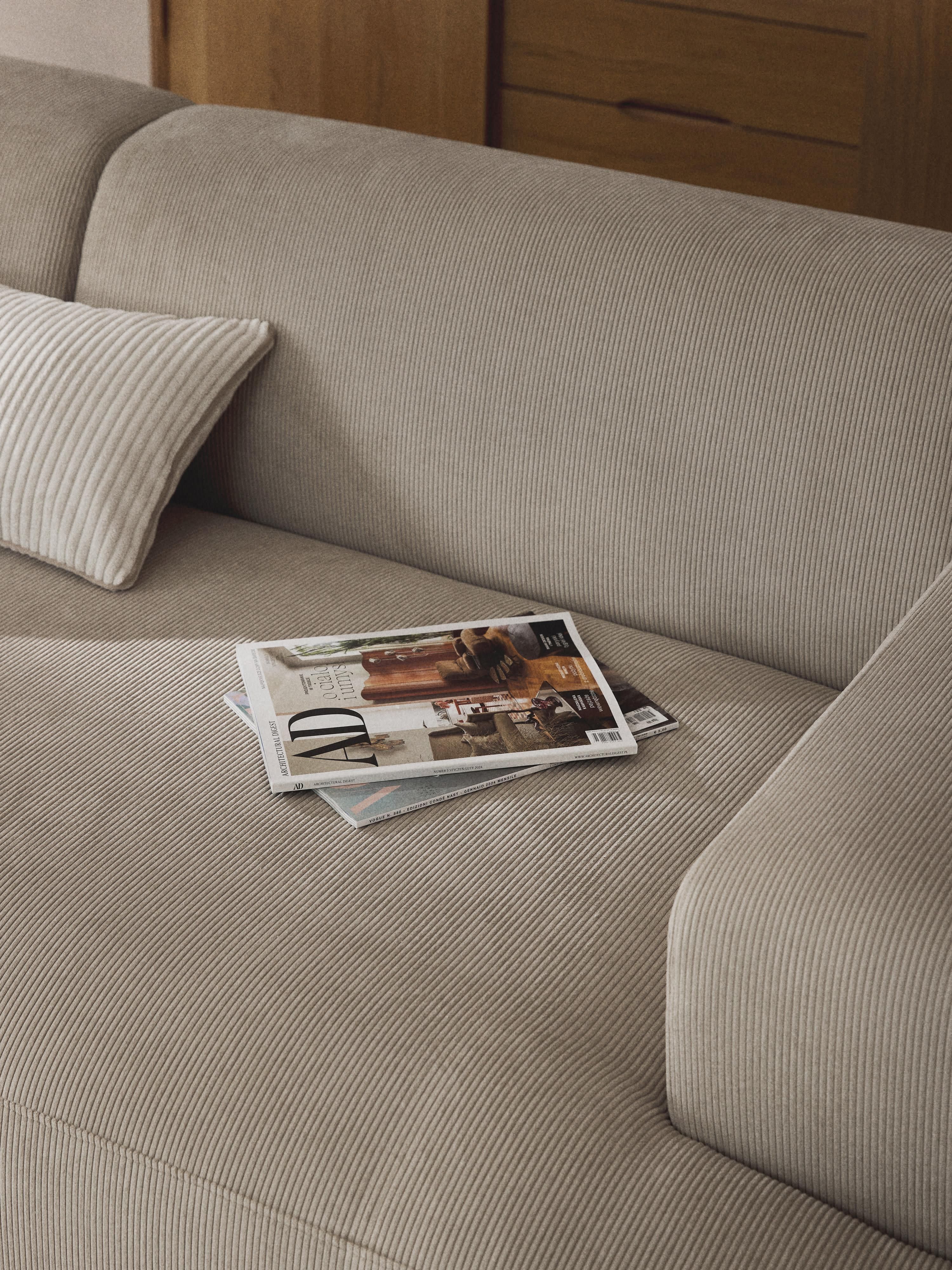 Cord-Sofa Melva (3-Sitzer)