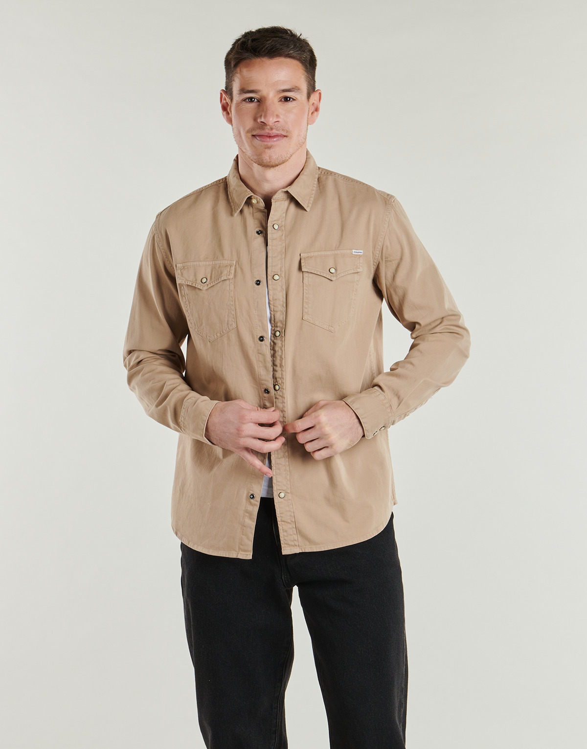 Jack & Jones - JJESHERIDAN SHIRT L/S - Beige