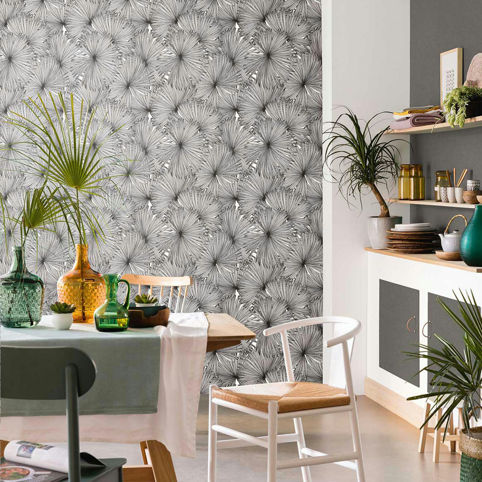 - Tapisserie murale Feuille de coco 0,53x10 mètrescm