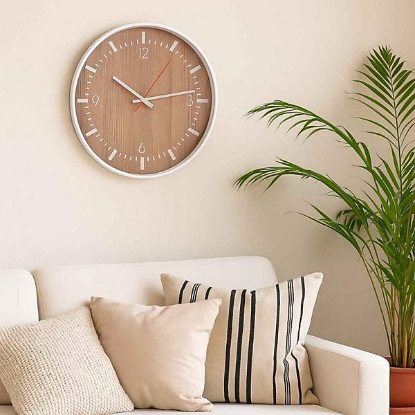Horloge ronde en bois 40cm, Zulae