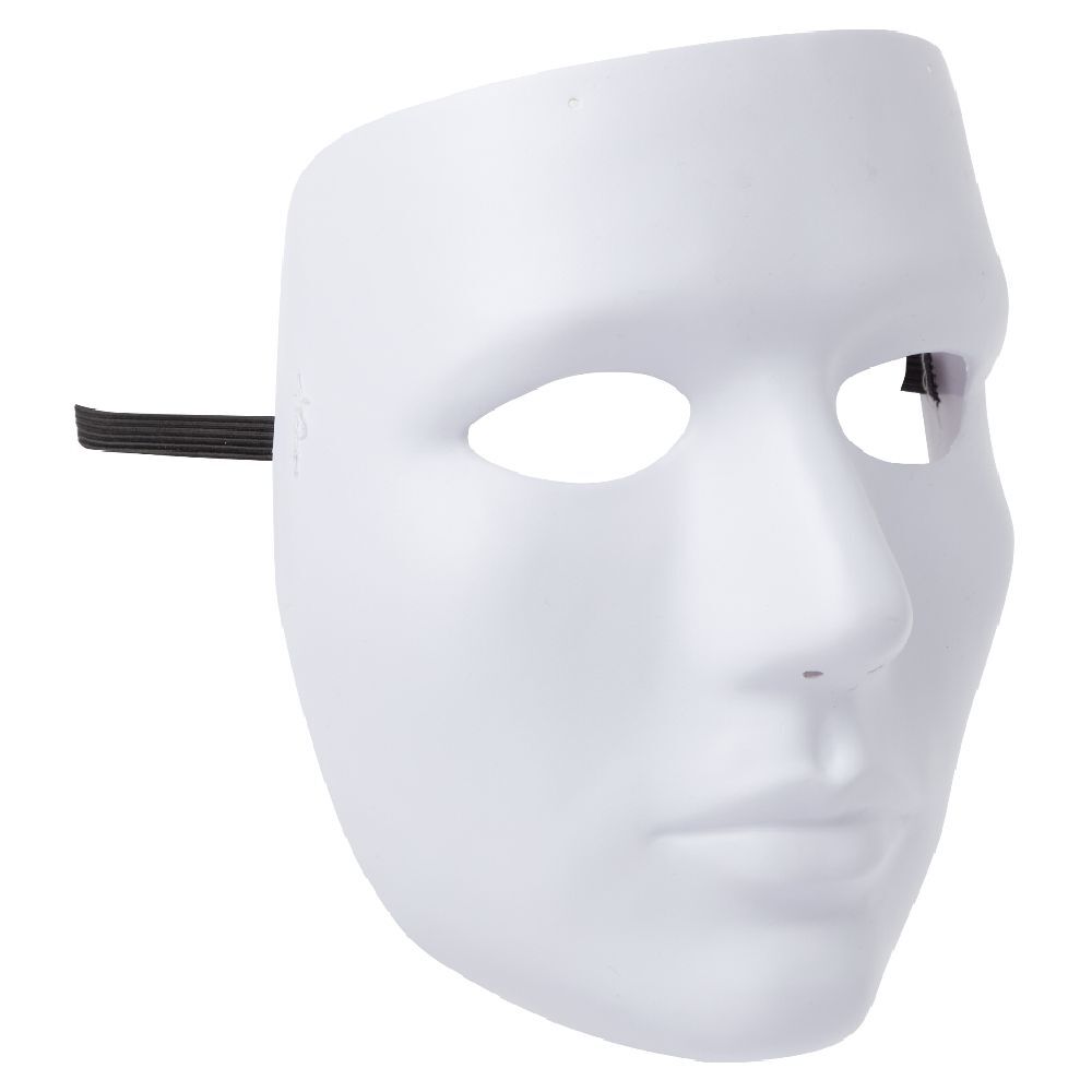 Masque adulte blanc plastique