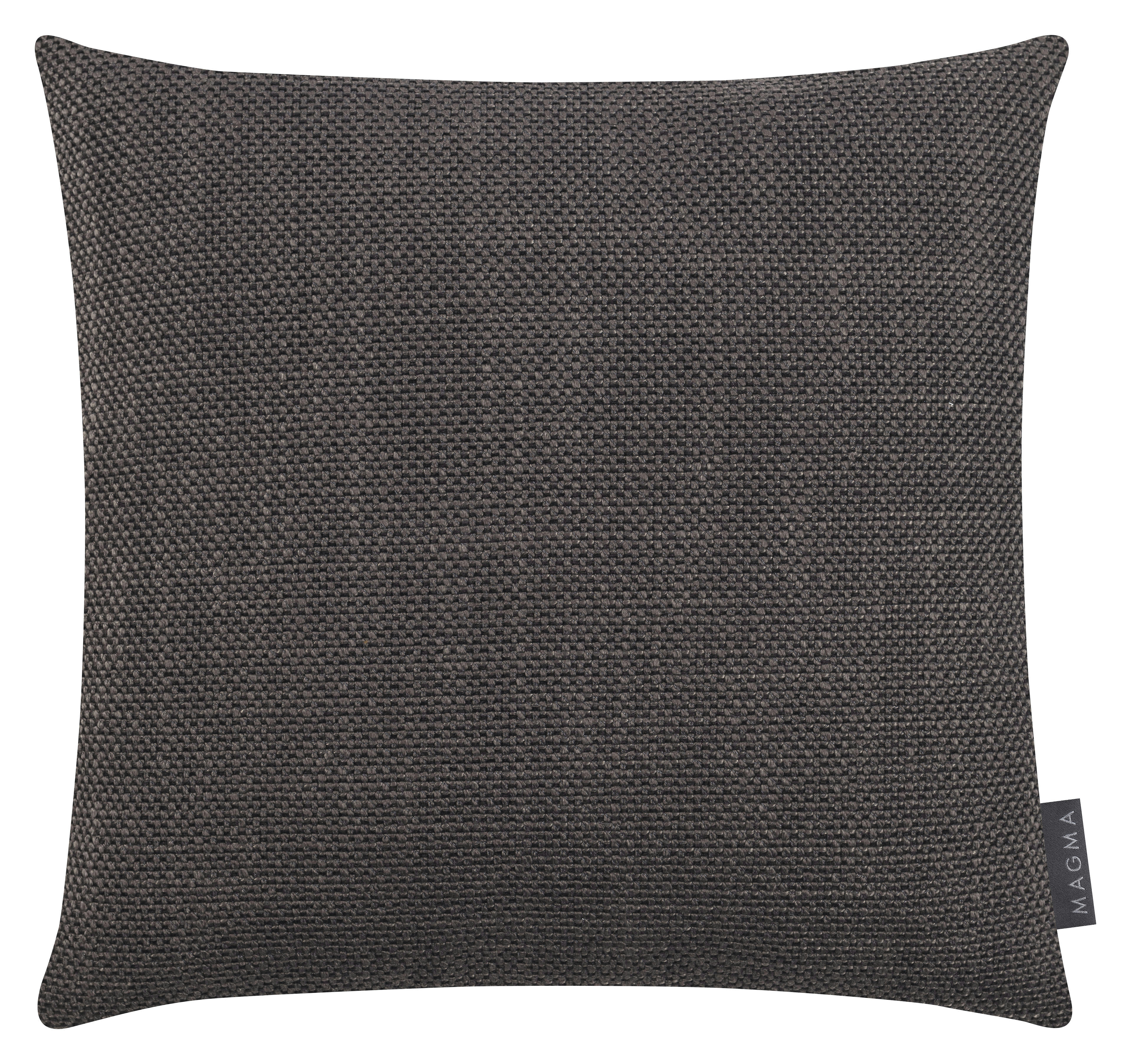 AUSTIN - Housses de coussin jacquard uni anthracite 40x40 - Lot de 2