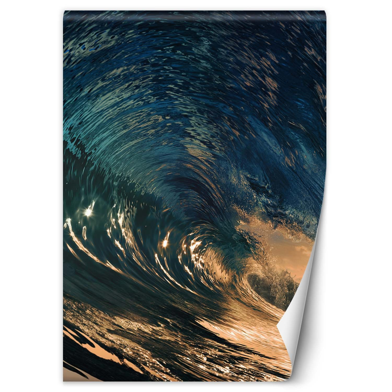 Feeby Fototapeta, Fala o zachodzie słońca 100x140