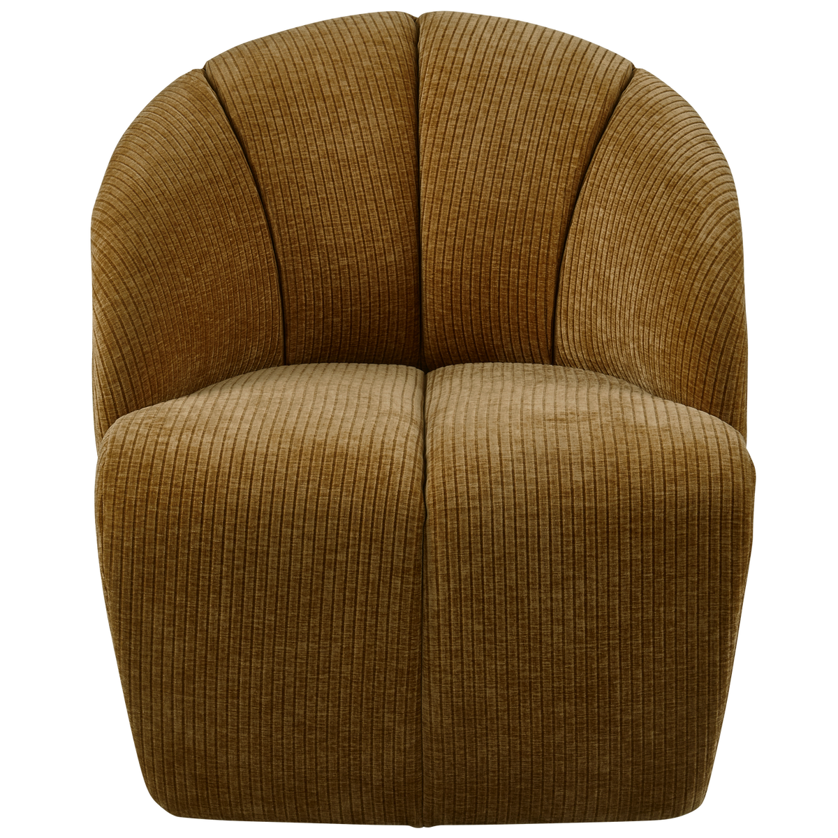WOOOD draaifauteuil Mojo - Ribstof - Honing Geel - 75x68x77