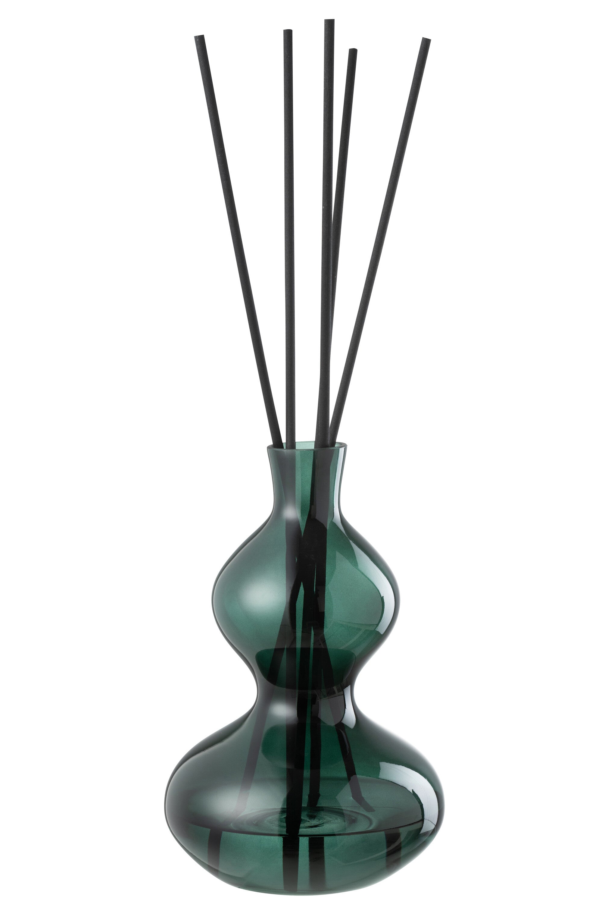 J-Line geurstokjes Cedar Breeze - glas - donkergroen - large