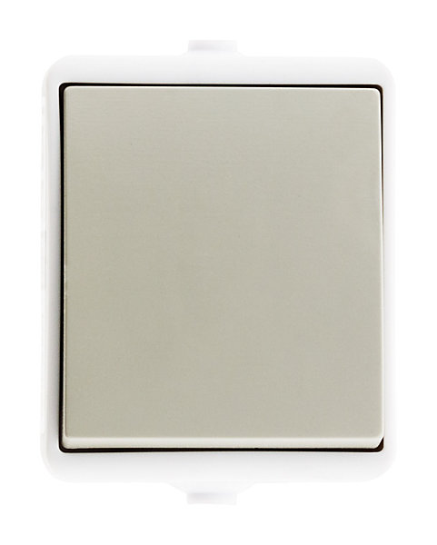 Mini bouton poussoir 10A IP54 - gris - Zenitech