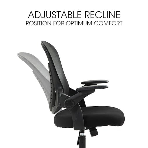 NNEMB Ergonomic Office Desk Chair, Coolmesh Fabric, Adjustable Recline, Black Mesh/Black Frame