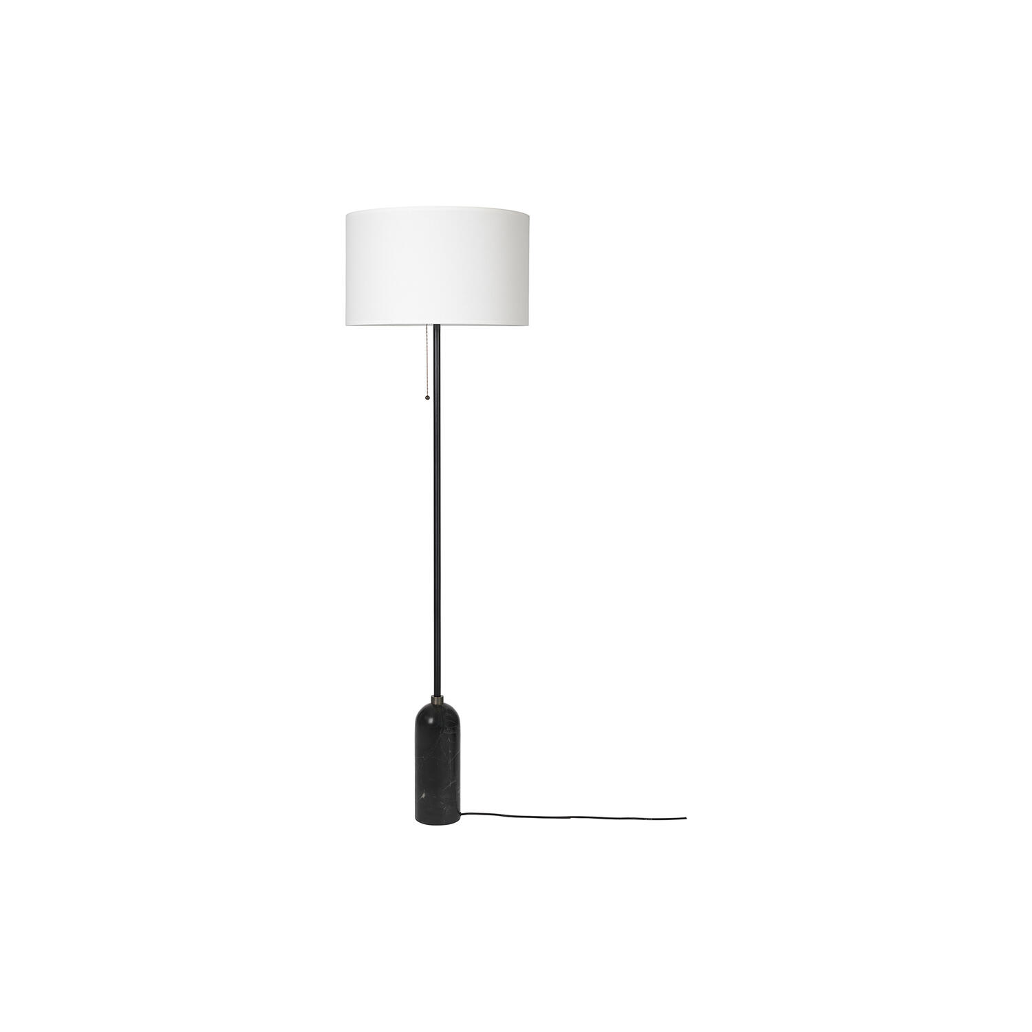 Gravity Floor Lamp, black marble/white