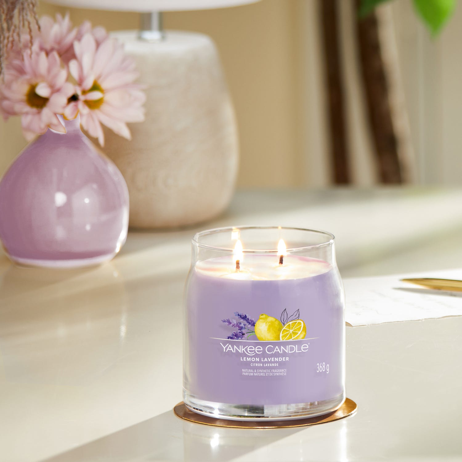 Lemon Lavender, candela in giara media Yankee Candle