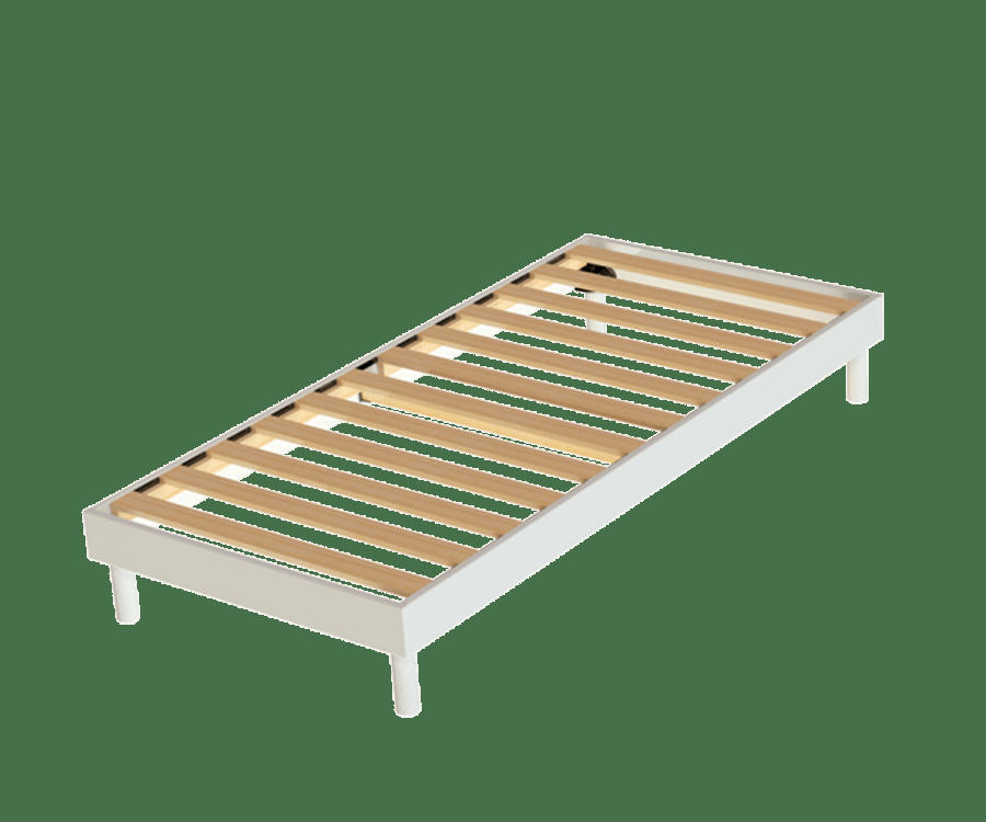 BLANC - Sommier en Kit A latte Blanc 90x200
