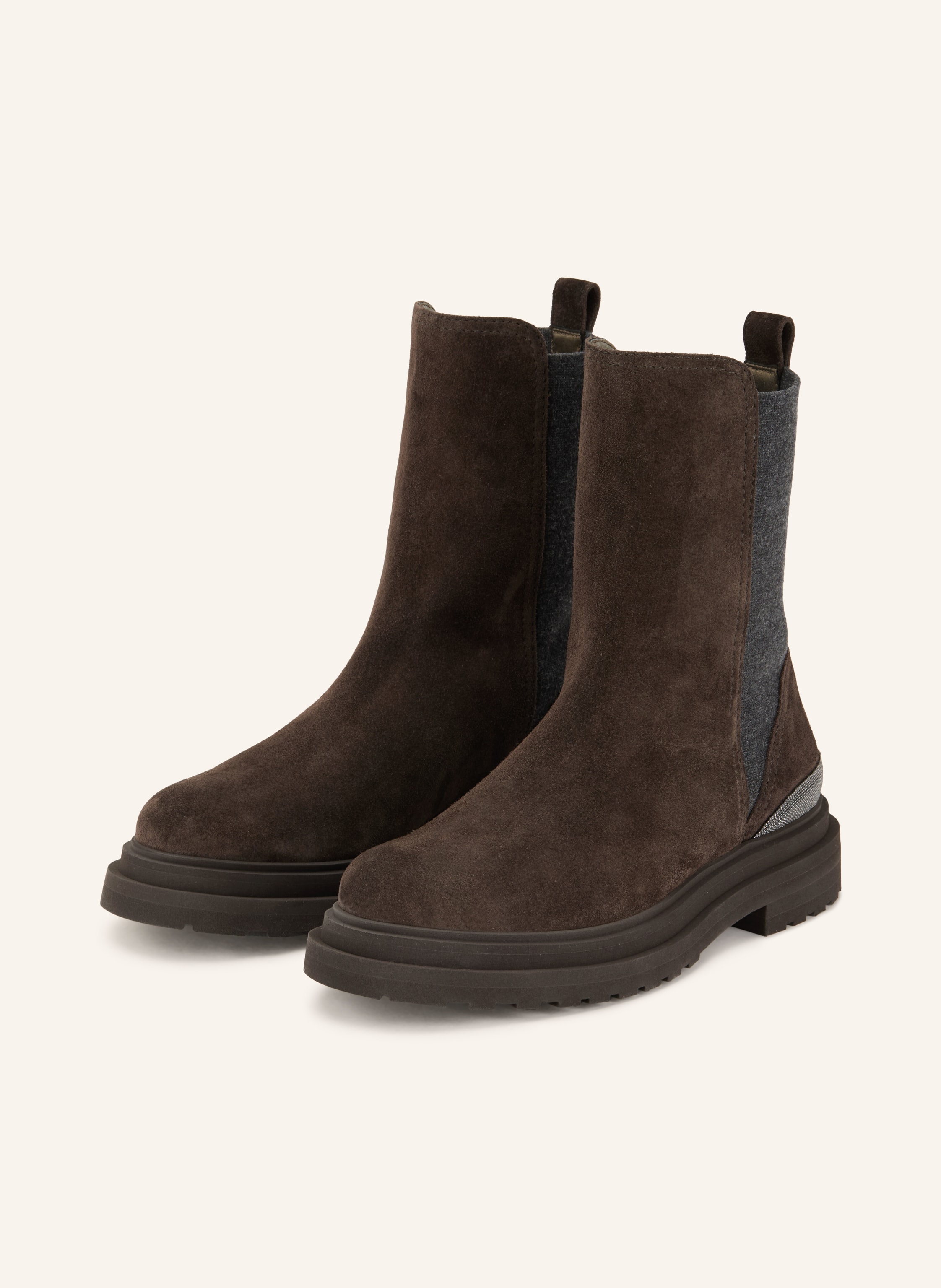 BRUNELLO CUCINELLI Chelsea-Boots mit Schmucksteinen