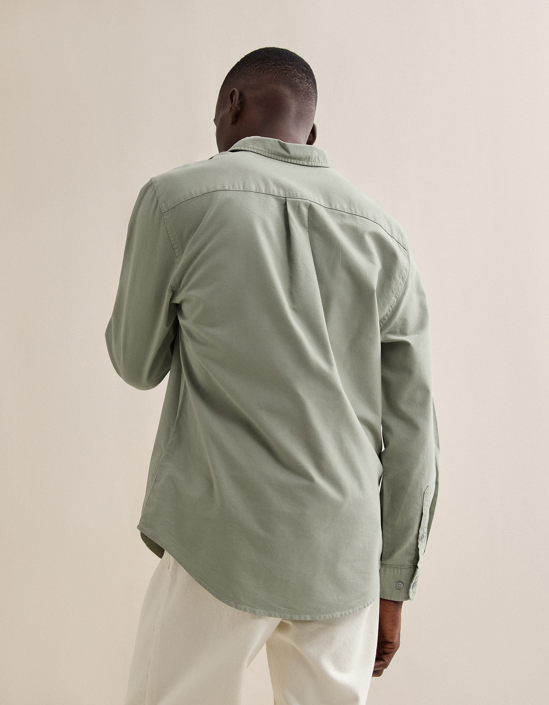 Camisa Oxford, Homem, Verde Claro