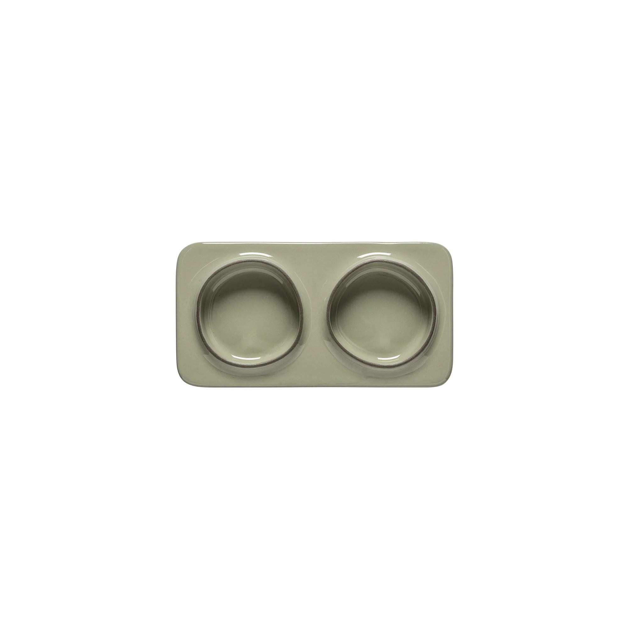 2-Section Rectangular Tray Âmbar