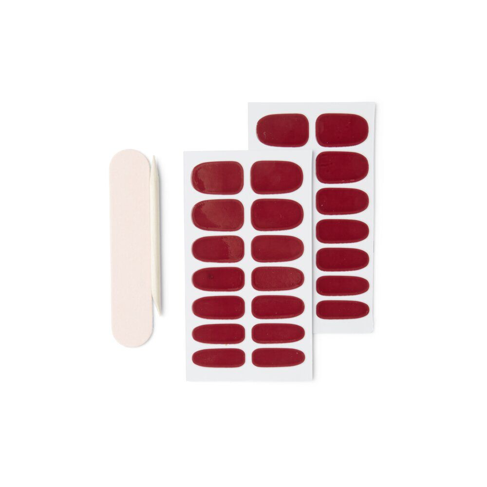 Lot de 24 autocollants vernis à ongles unis 6 coloris