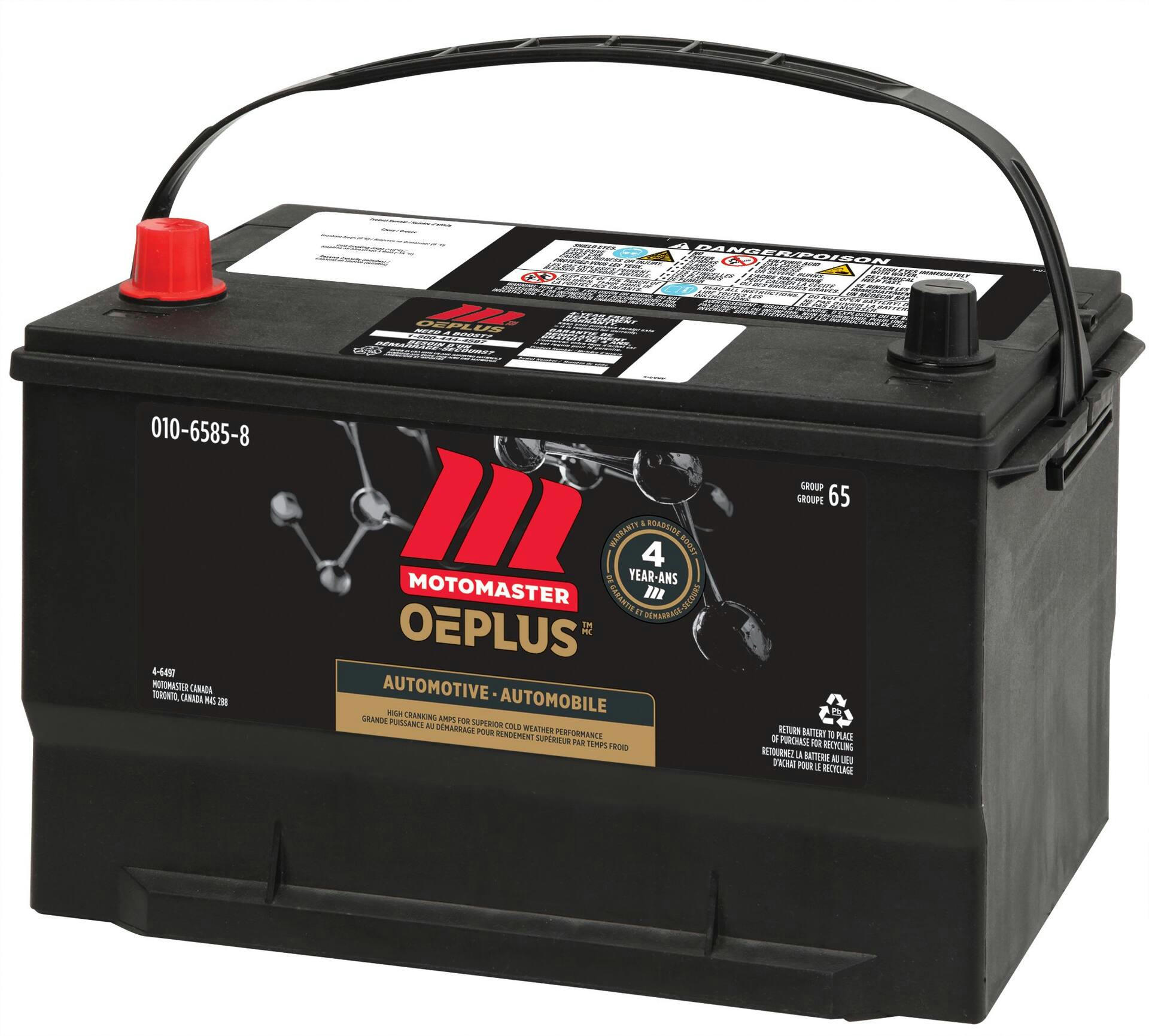 MOTOMASTER OEPLUS Group Size 65 Battery, 750 CCA