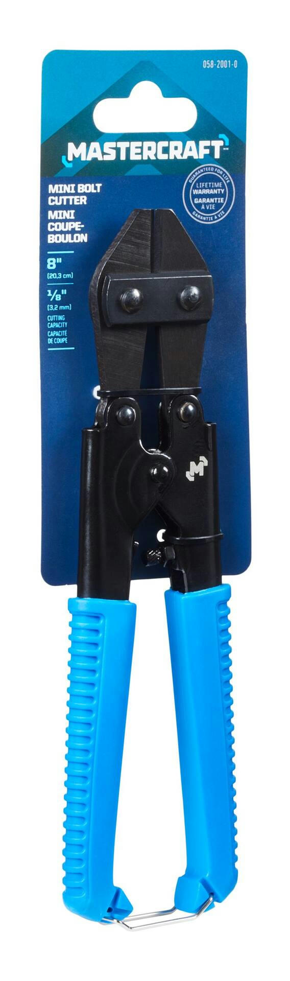 Mastercraft 8-in Mini Bolt Cutter, Alloy-Steel Head, 1/8-in Cutting Capacity