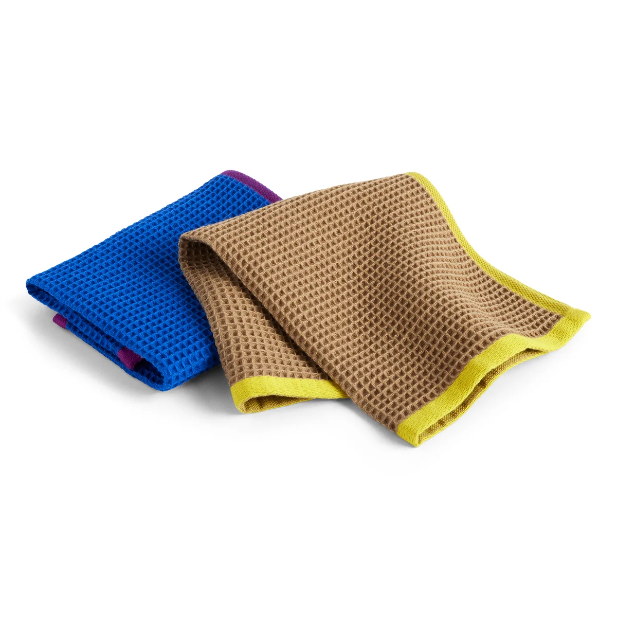 HAY - Canteen Spültücher, blau / fuchsia und beige / gelb (2er-Set)