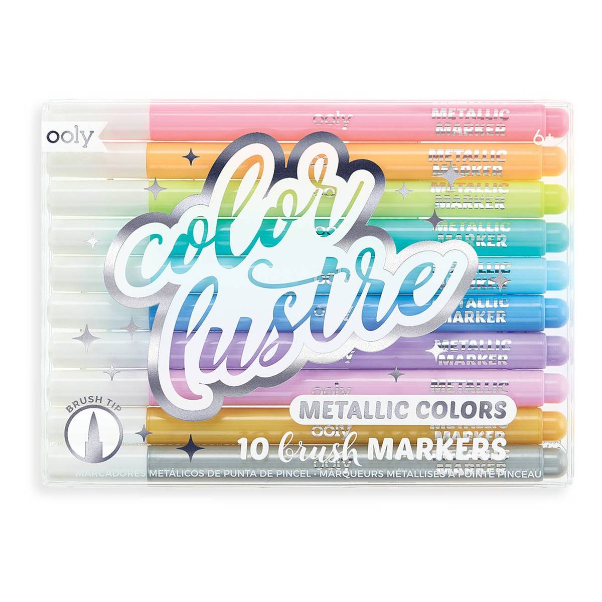 Lustre Metallic Brush Markers 10 Pack