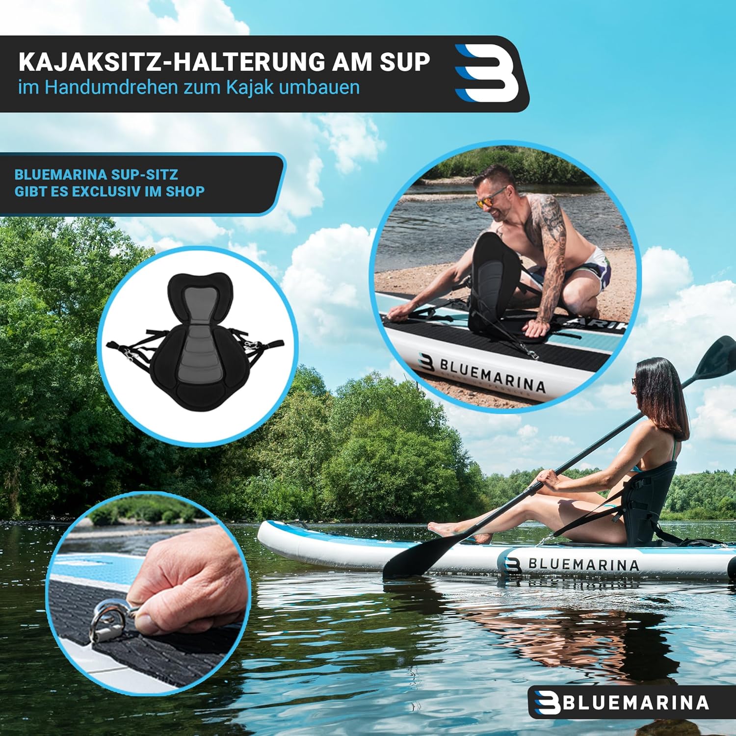 Bluemarina Stand Up Paddling Board Ariki | 𝟓 𝐉𝐀𝐇𝐑𝐄 𝐆𝐀𝐑𝐀𝐍𝐓𝐈𝐄 - SUP Board - Stand Up Paddle - Surfbrett | 325x86x15cm 140kg