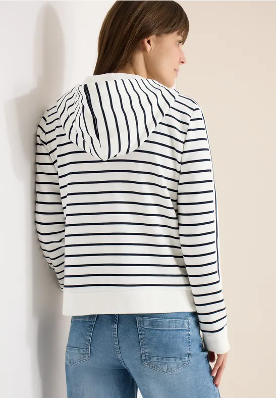 Langarm Sweatjacke mit Kapuze