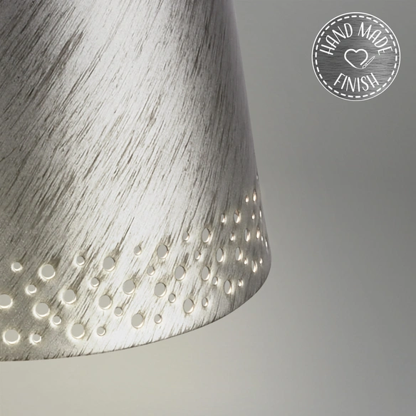 Tischleuchte, Höhe: 38cm, silber