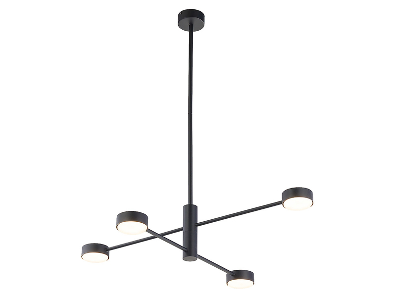 Lampa wisząca Orbit 4-punktowa stalowa czarna