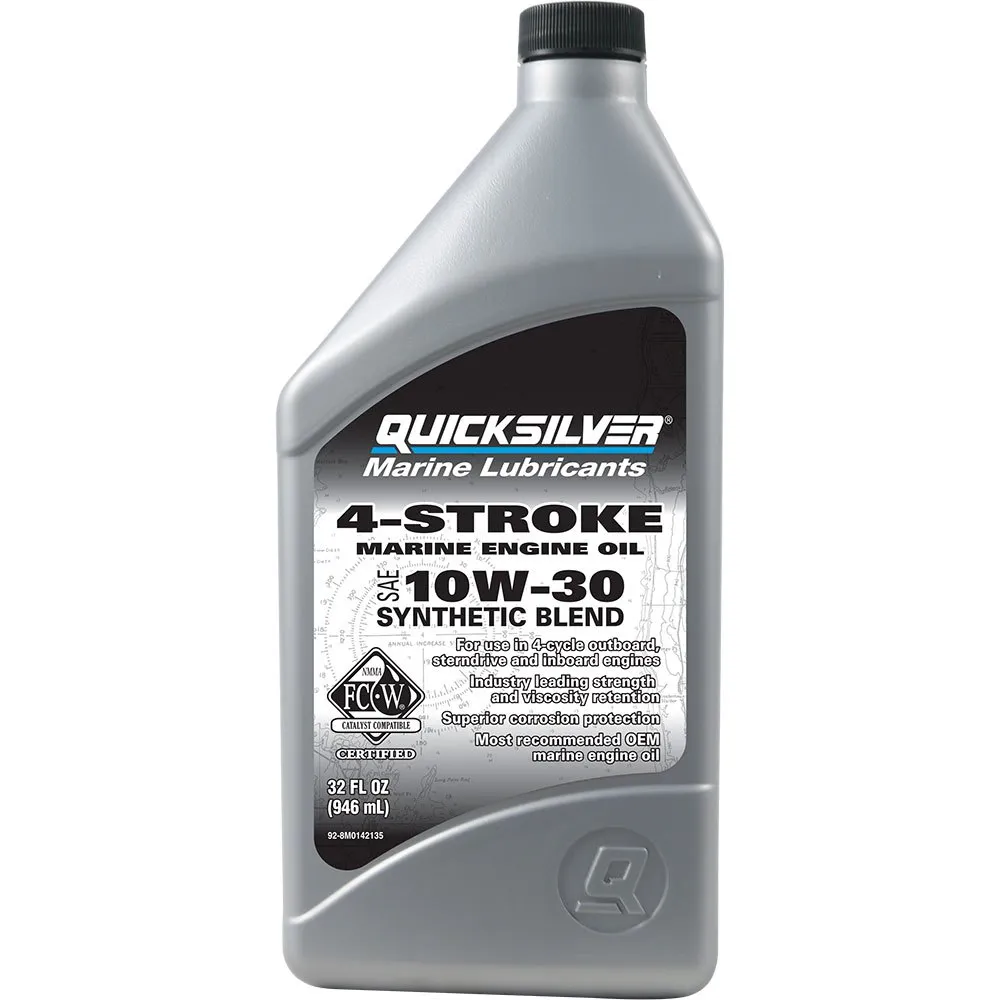 Quicksilver Boats 4 Stroke FCW 10W30 Synthetic Blend Marine Oil Engine 1L 6 units