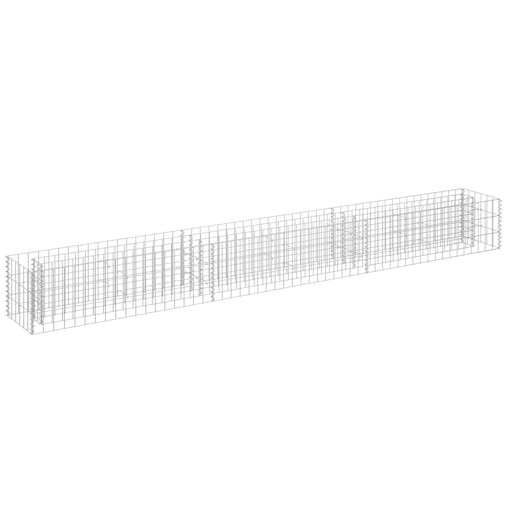 NNEVL Gabion Raised Bed Galvanised Steel 270x30x30 cm