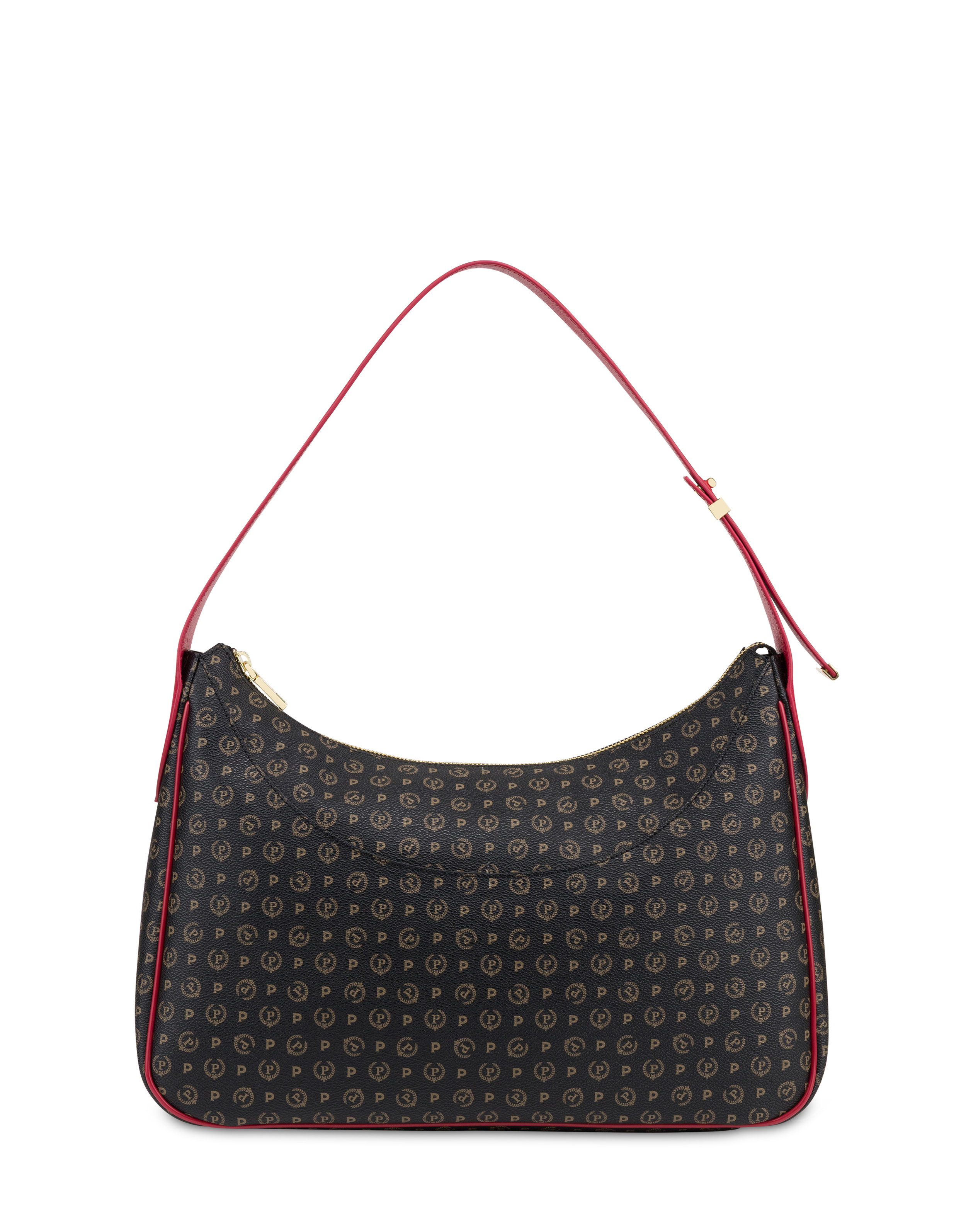 Hobo Bag Heritage In Soft Relief Nero/lacca