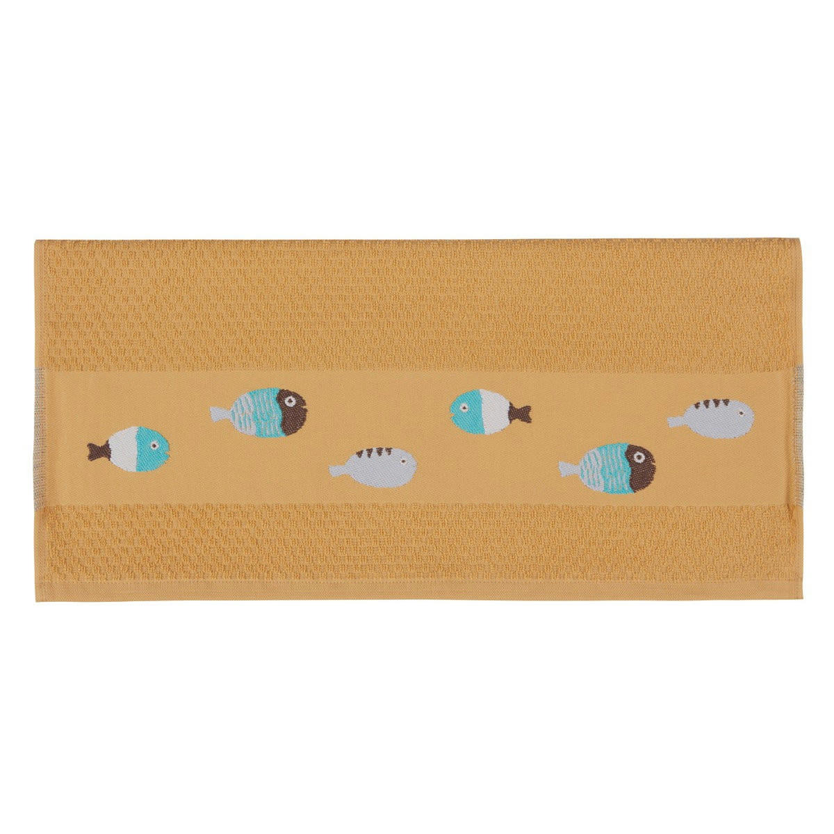 ATLANTIS - Lot de 3 torchons gaufrés  miel 50x70 cm