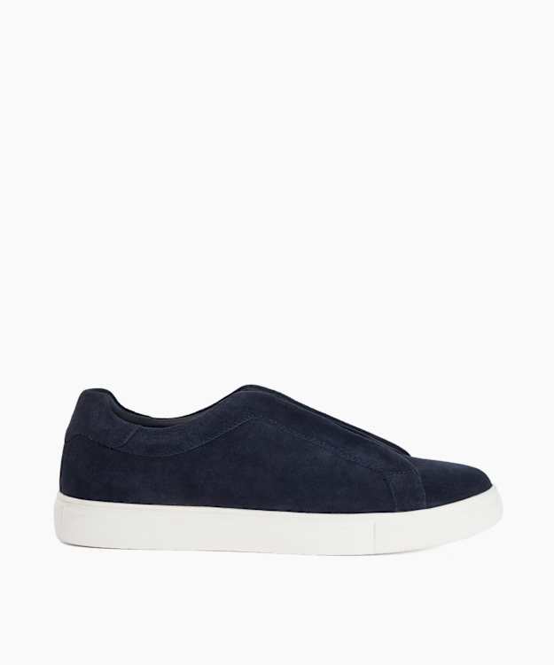 Tylers Navy - Suede Lace-less Trainers