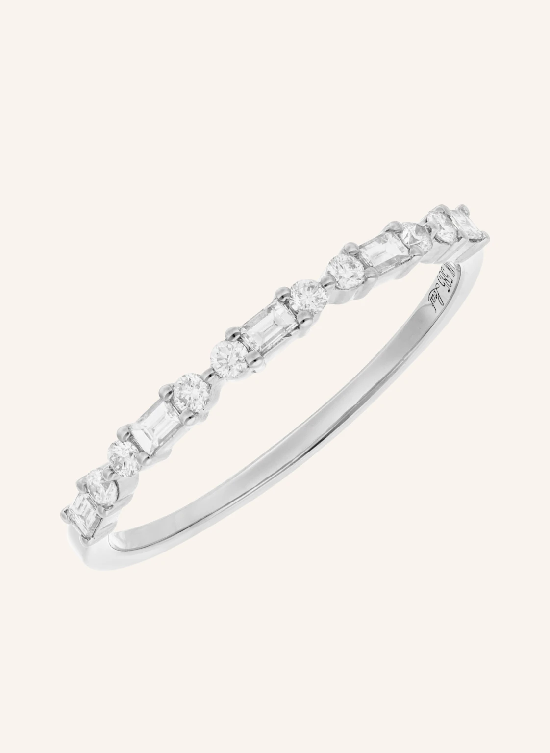 Leaf Ring BAQUETTE aus 14 Karat Weißgold mit Diamanten