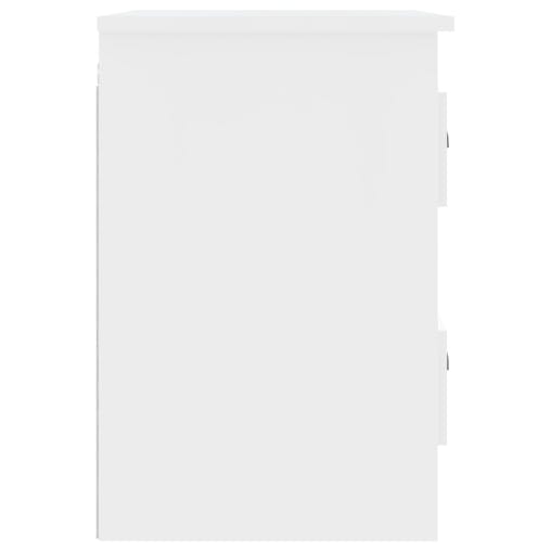 NNEVL Wall-mounted Bedside Cabinets 2 pcs High Gloss White 41.5x36x53cm