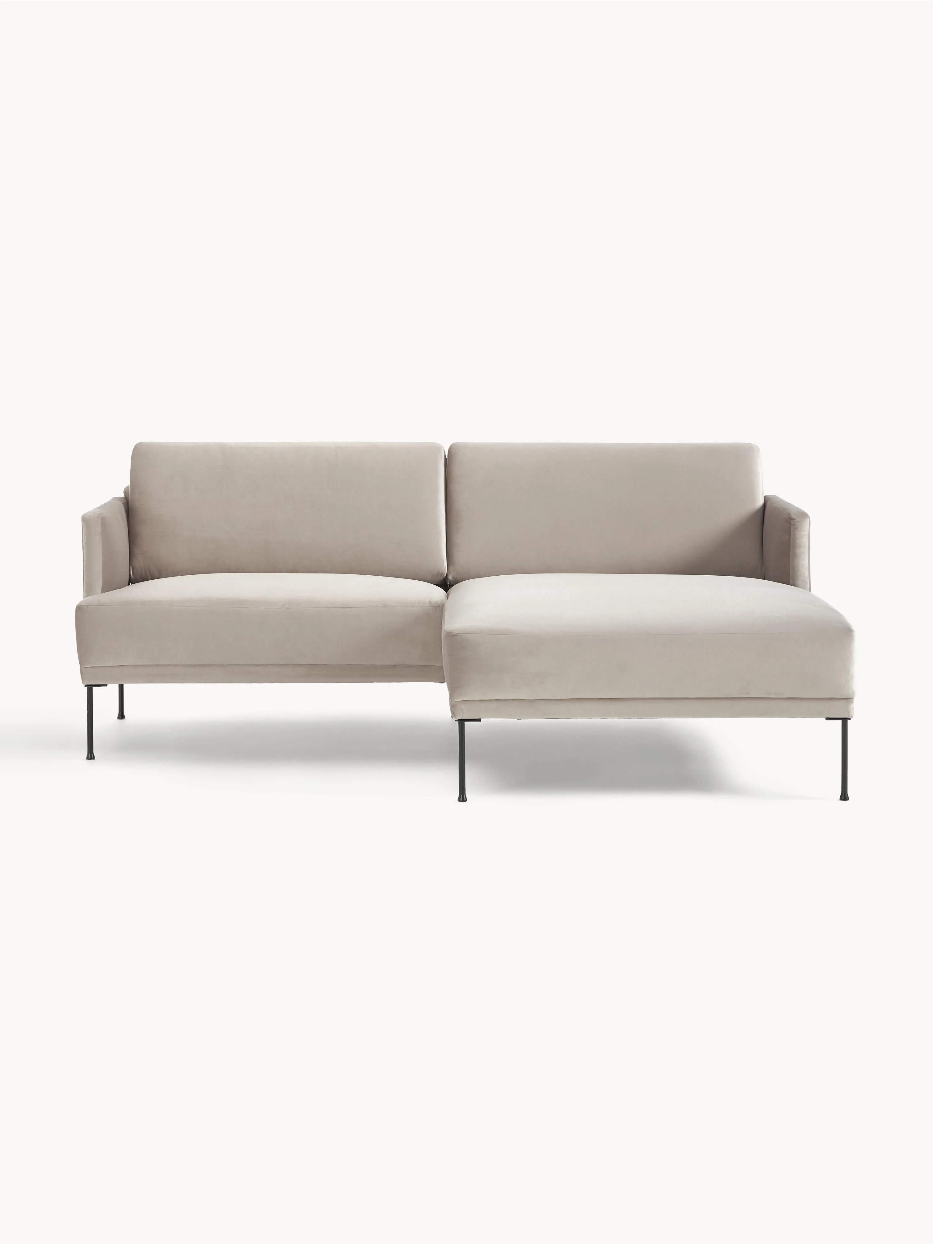 Kleines Samt-Ecksofa Fluente