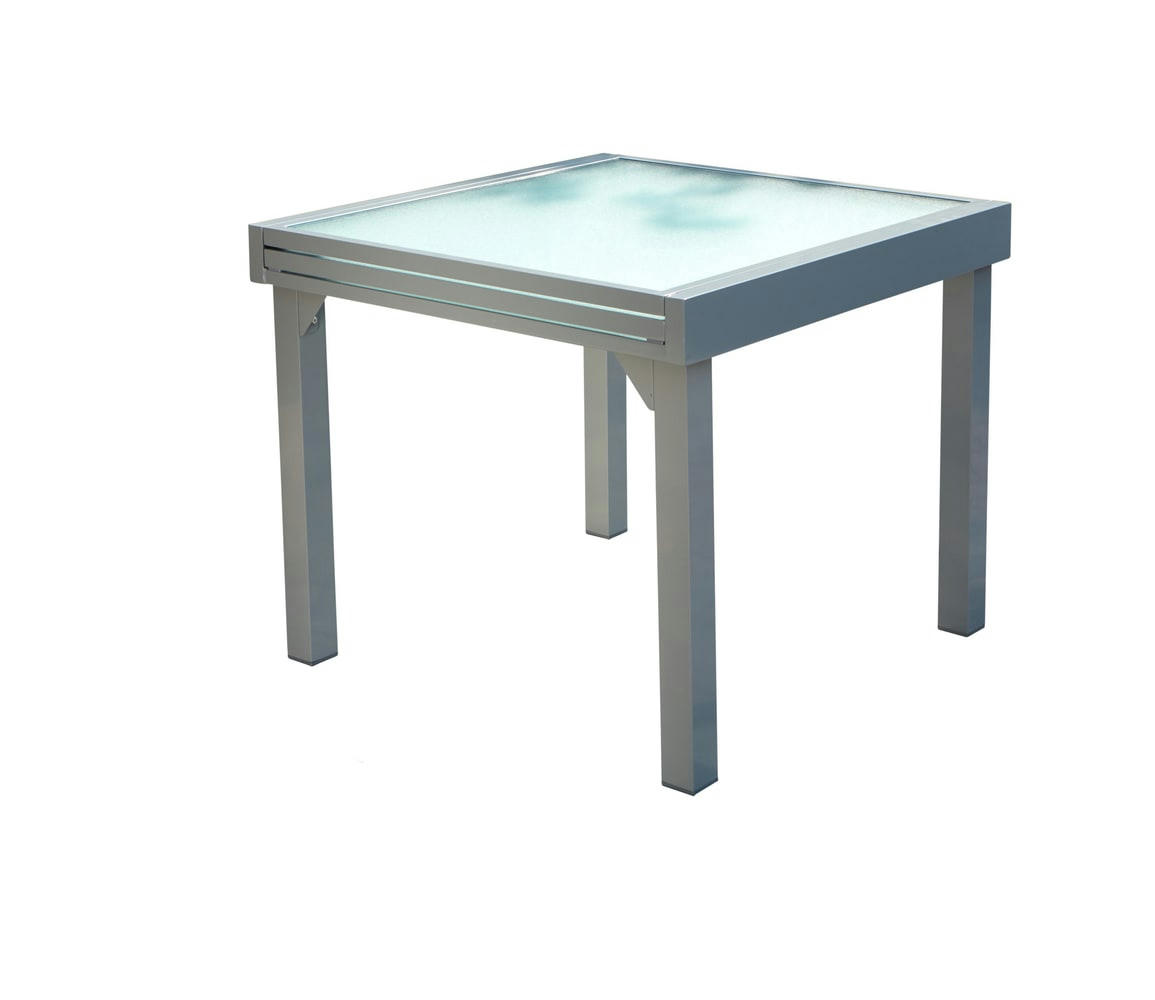 MOLVINA - Table de jardin extensible 8 places en aluminium