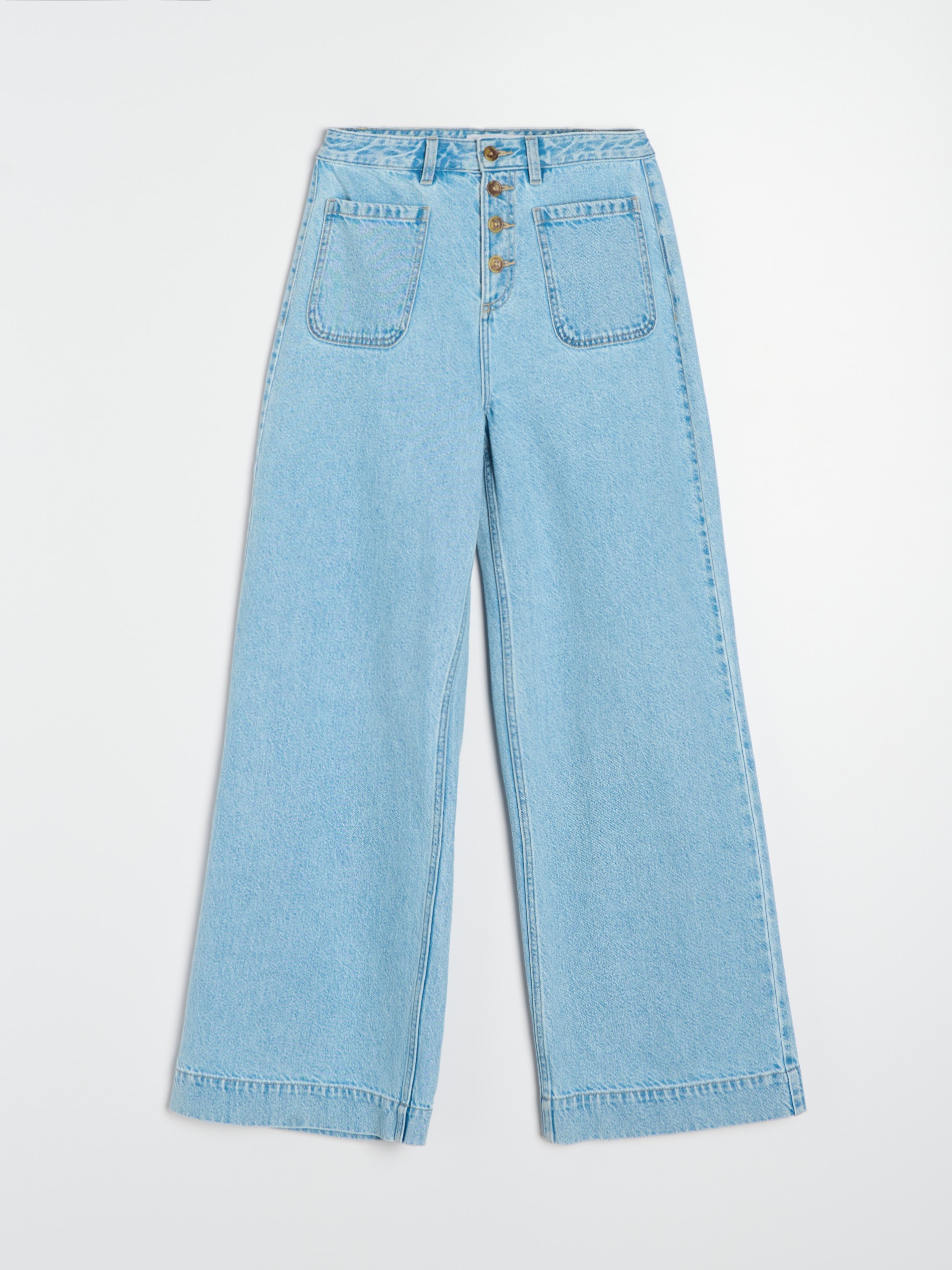 Jeansy wide leg high waist
