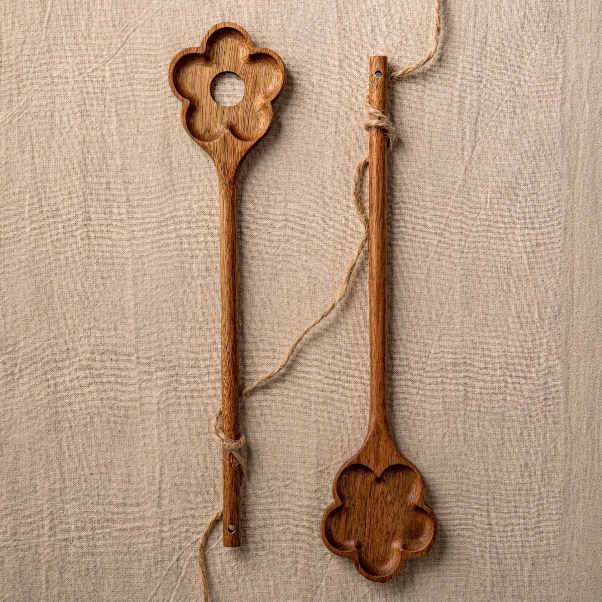 Zestaw łyżek GIBARA do sałaty w kształcie kwiatka, 2 szt. 30x7 cm