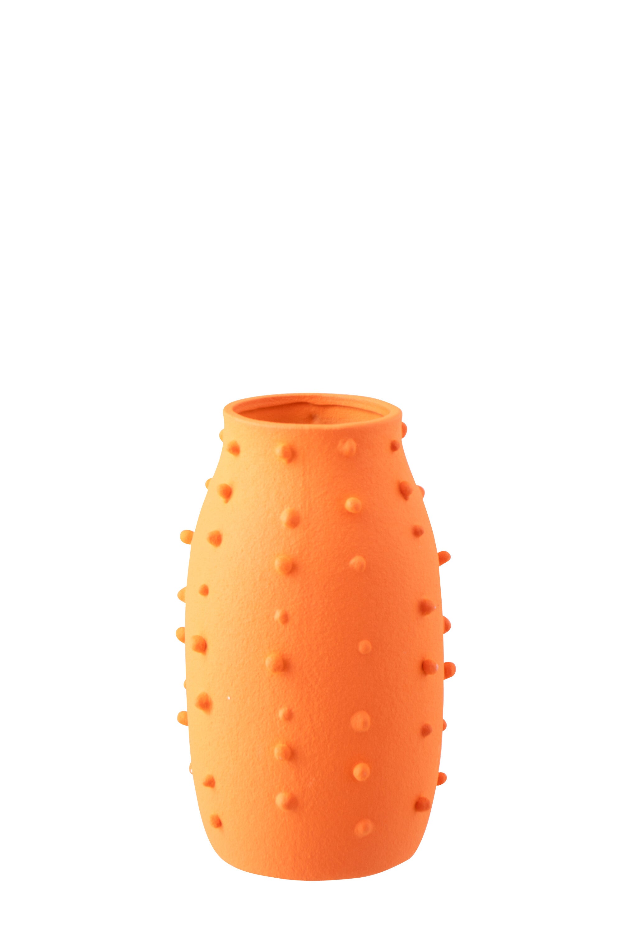 J-Line vaas Ruby Stippen - steengoed - oranje - small