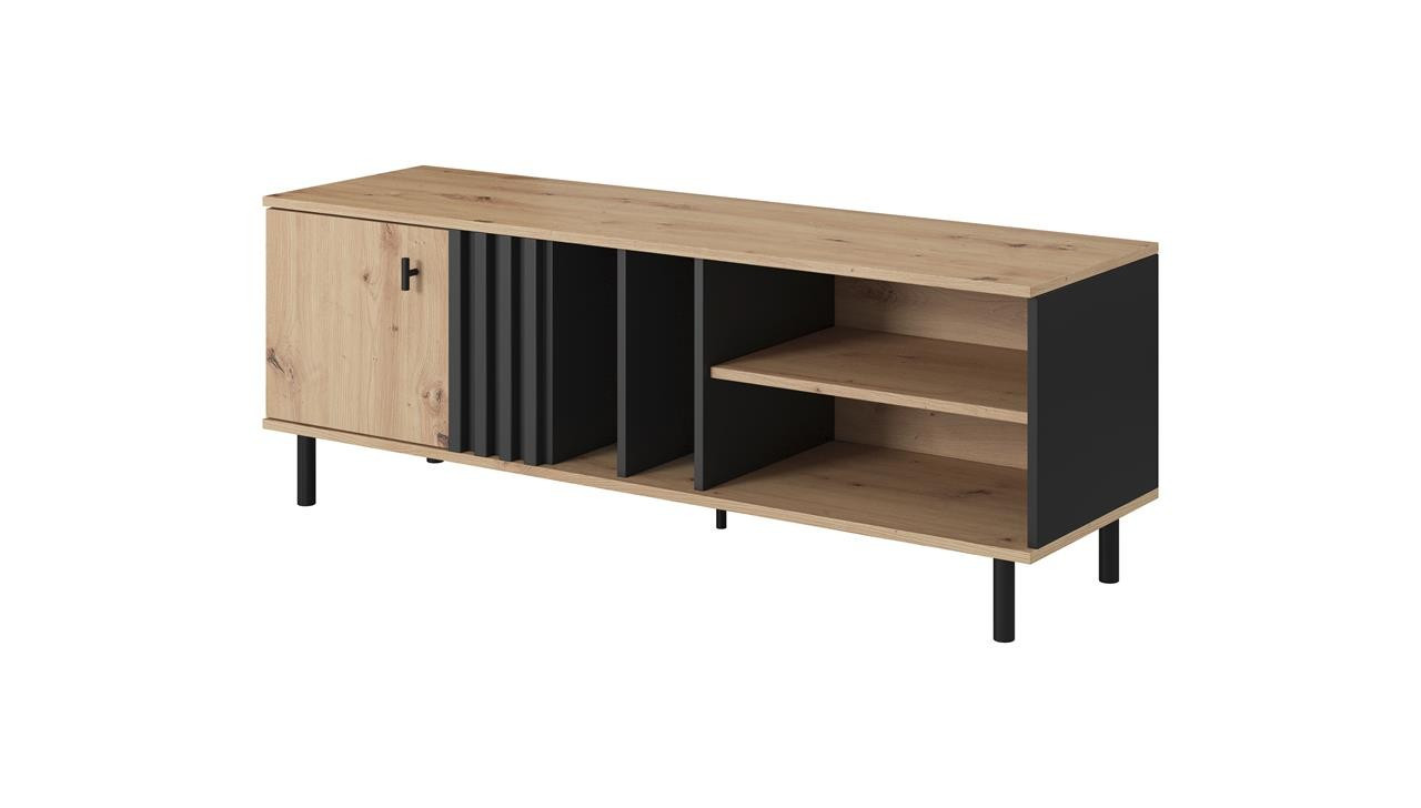 RTV MADIS 138Dąb artisan   czarny antracyt