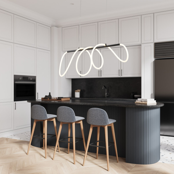 Tk Lighting Lampa wisząca FLEXI 45W Czarna LED Nowoczesna