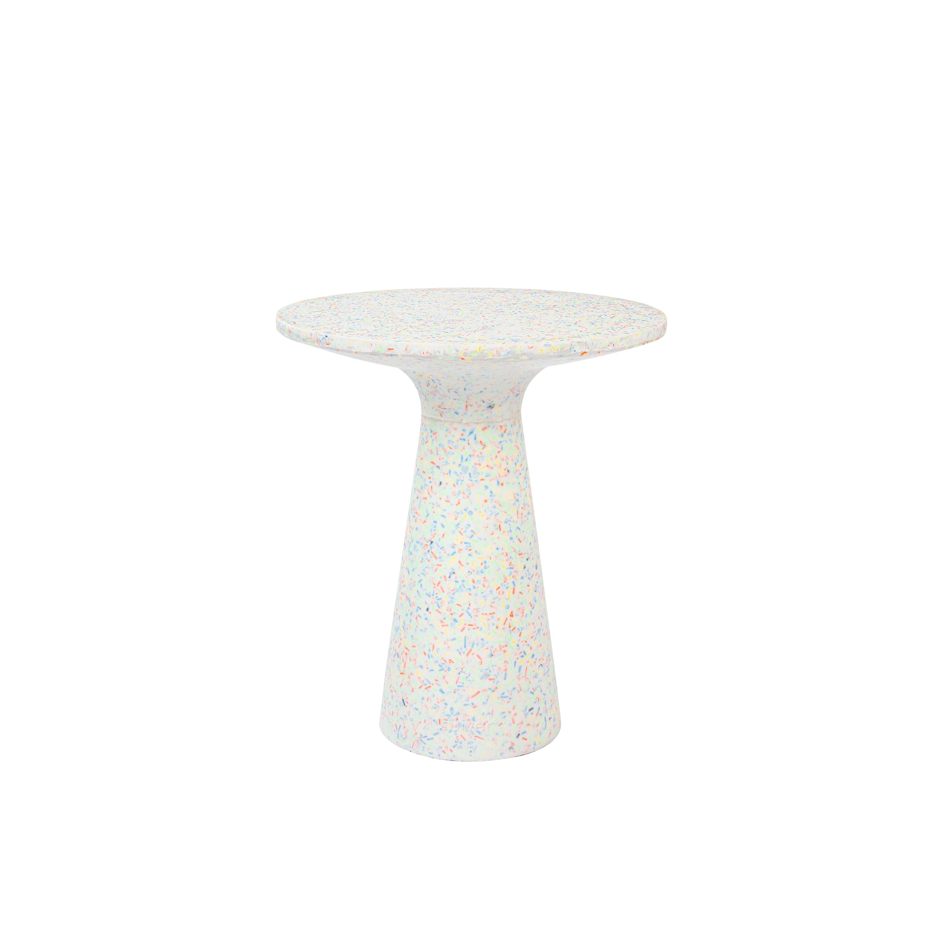 Zuiver Victoria Bijzettafel Rond 40 cm Gerecycled Plastic - Multi colour