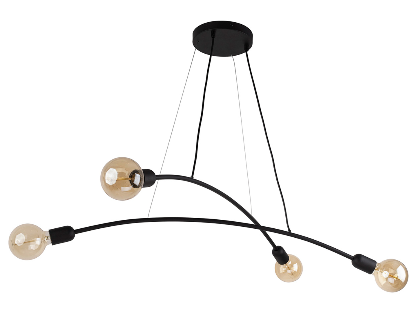 Lampa wisząca Helix 4-punktowa metalowa czarna