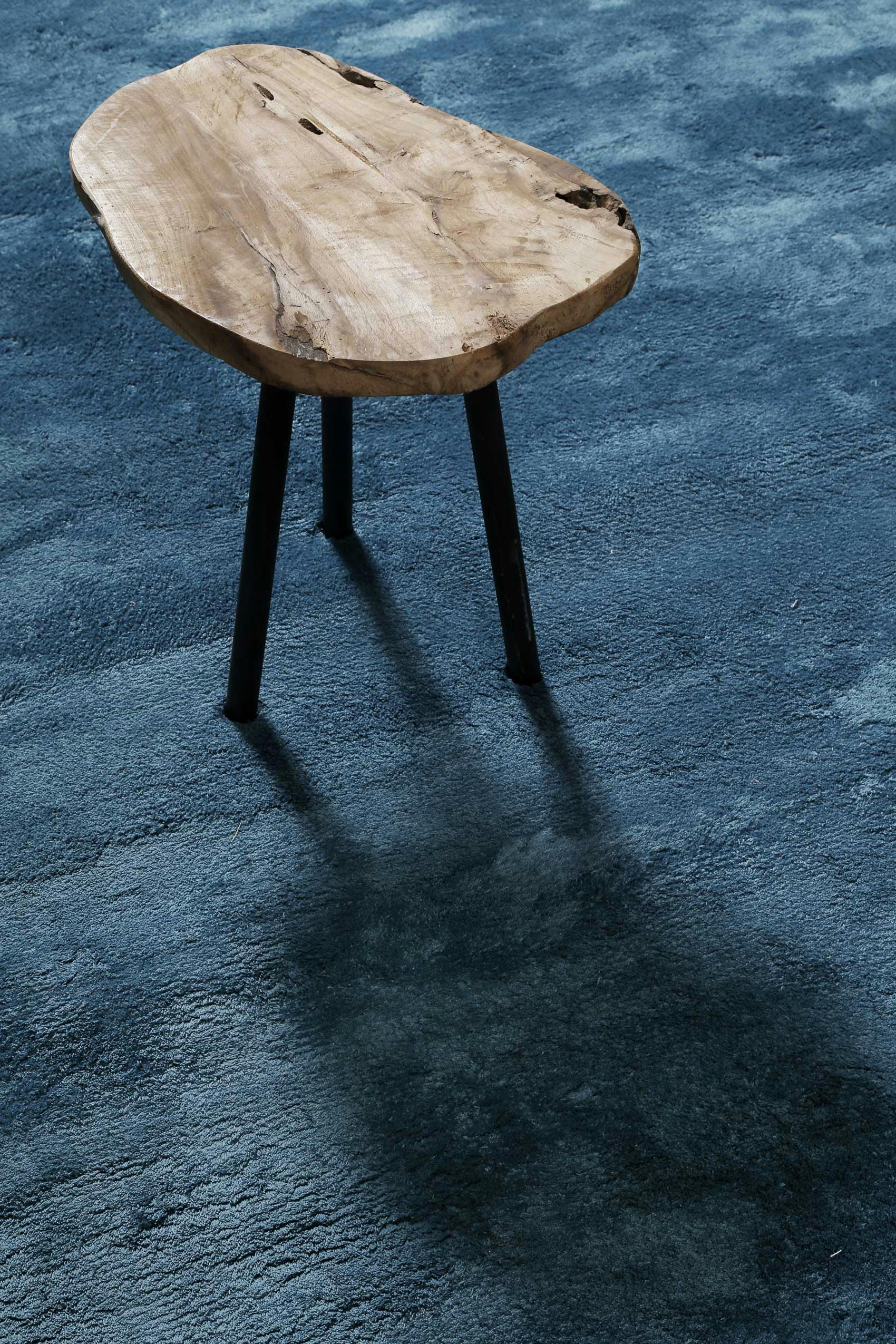 SIENNA - Tapis en microfibre doux et dense bleu pétrole 160x230