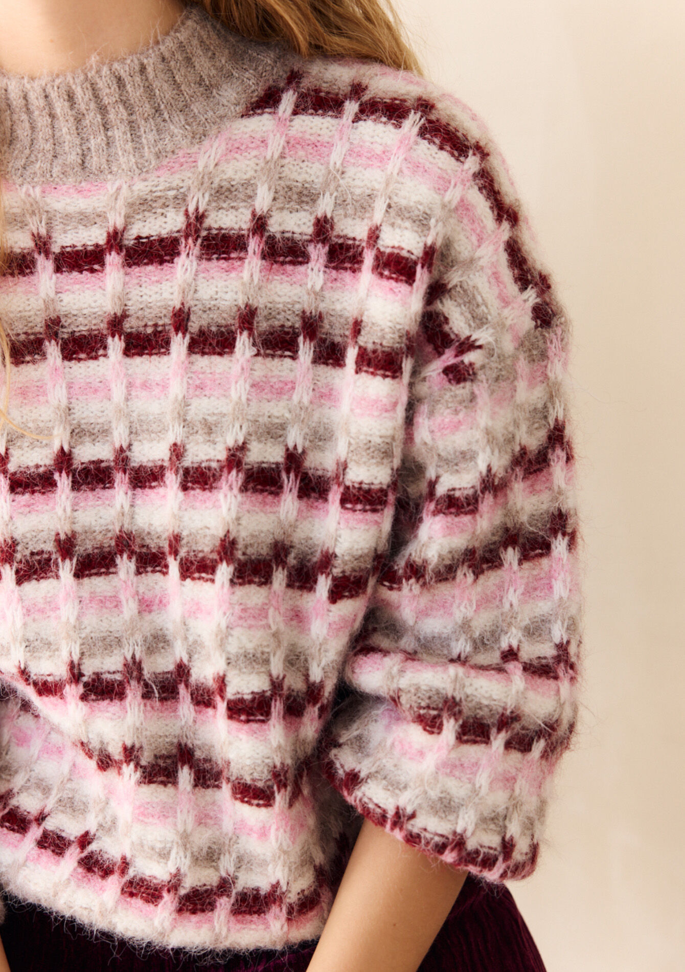 Gebreide trui met grafisch motief