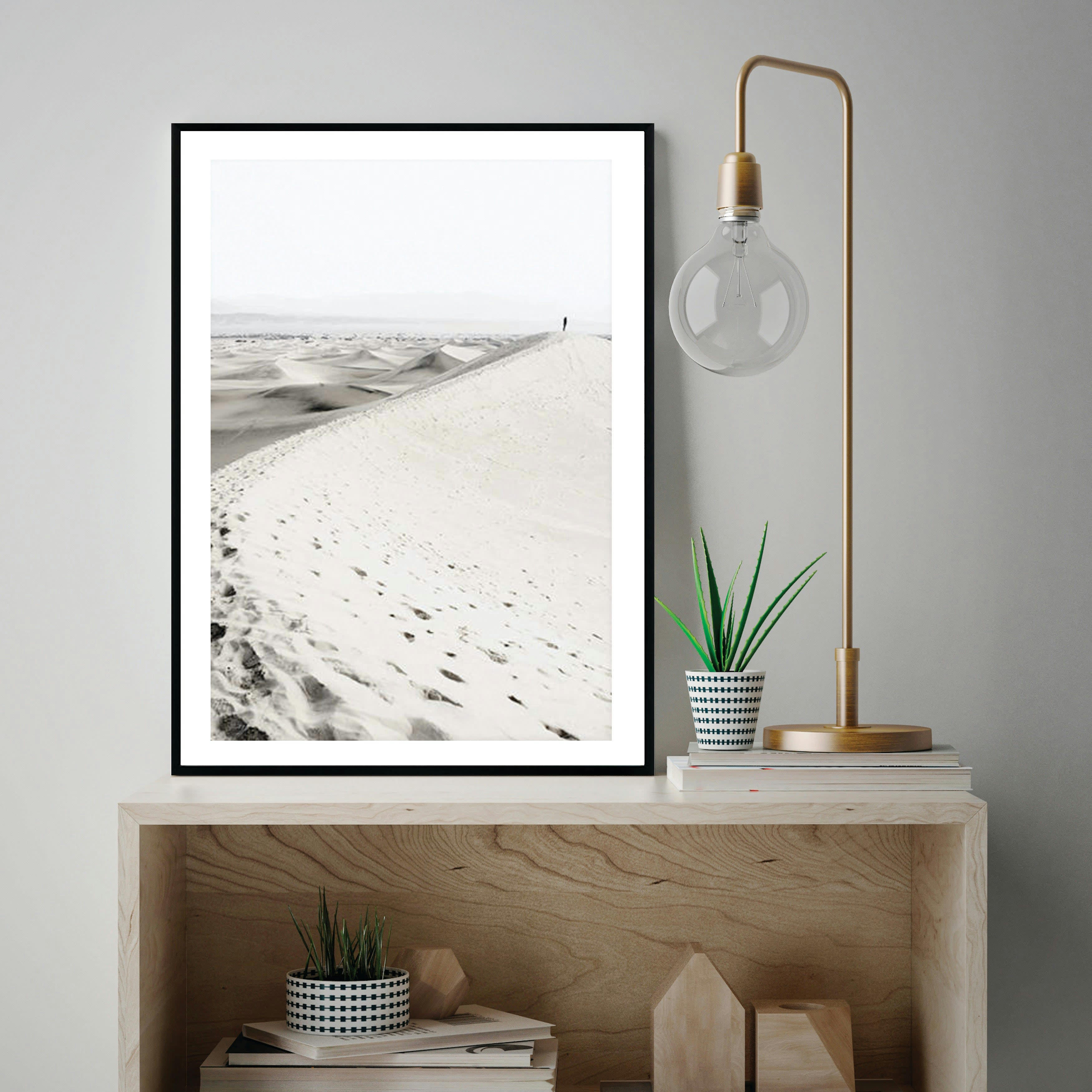 DESIERTO - Affiche avec cadre noir - Désert - 30x40