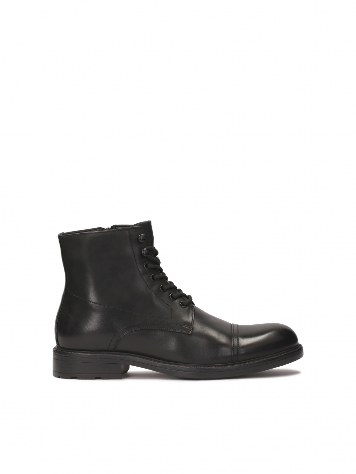 Classic black casual style men's boots
