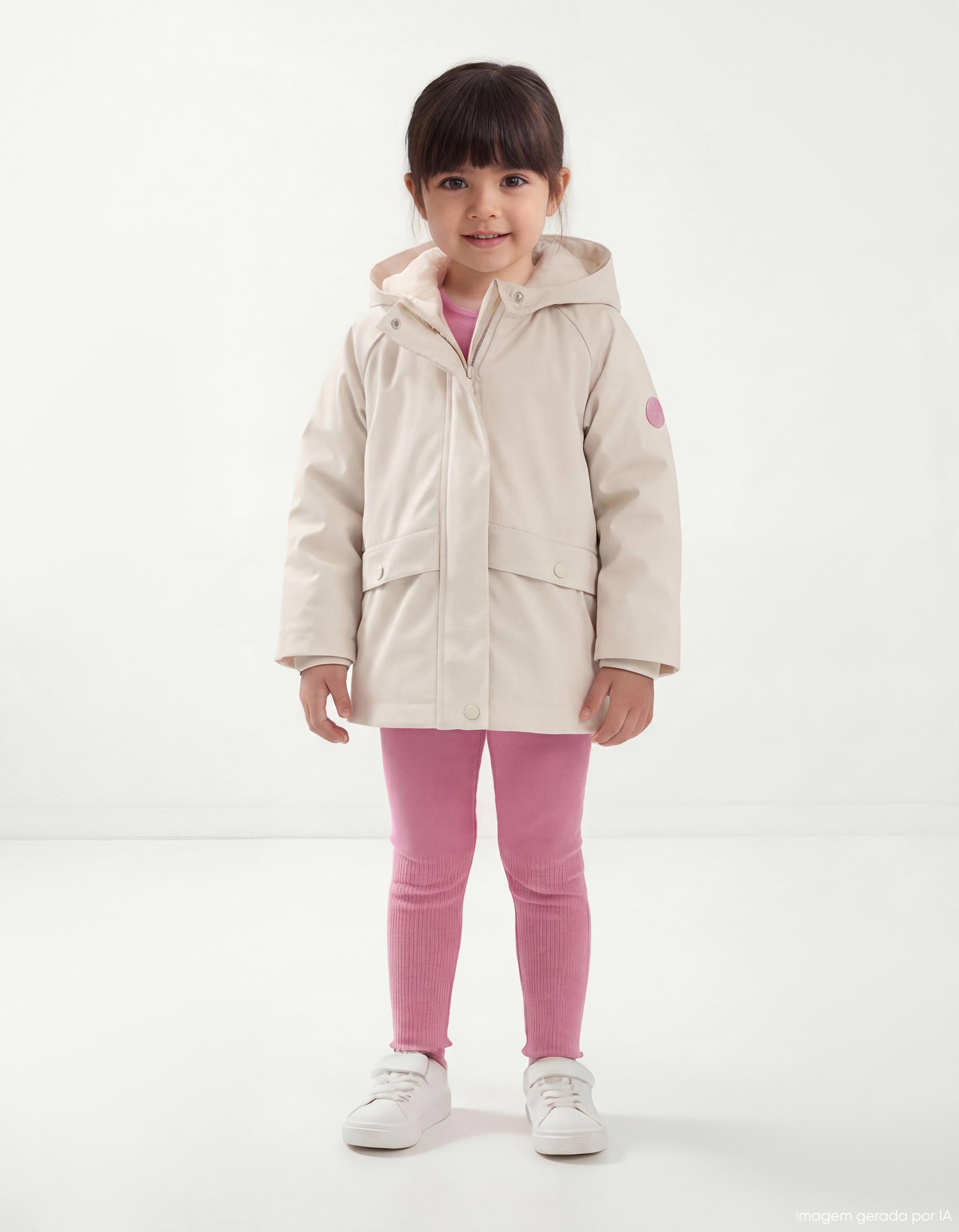 Parka, Menina, Branco
